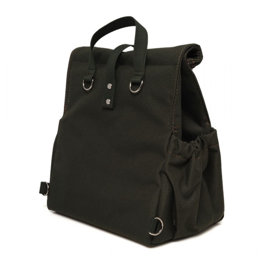 Olive Backpack with Khaki Straps