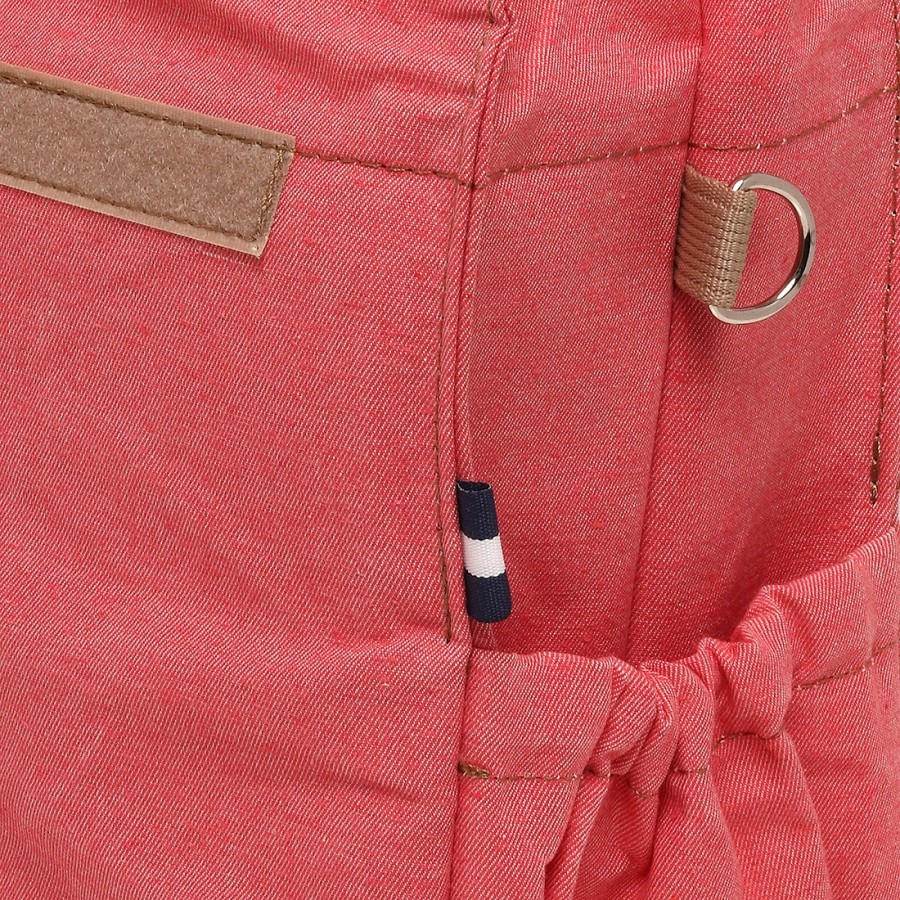 Coral with Beige Straps