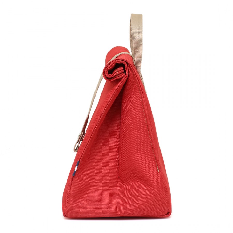 Red with Beige Strap